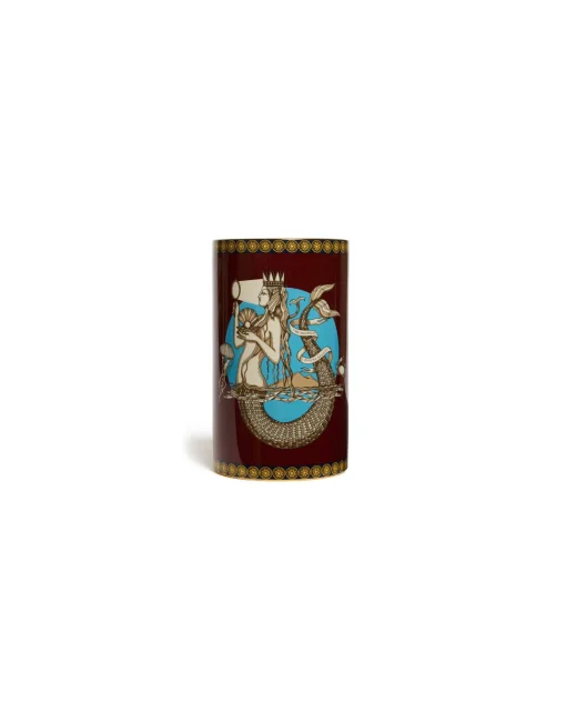 Small Pillar VaseThe Mermaid Bordeaux in Porcelain