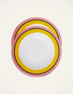 Soup Plates Set Of 2Rainbow Yellow in Porcelain