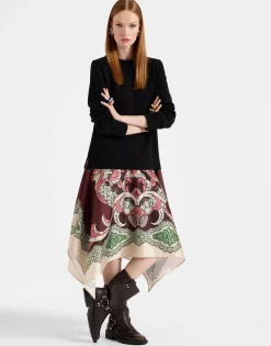 Sporty Foulard DressPortal Placée Brown in Heavy Jersey
