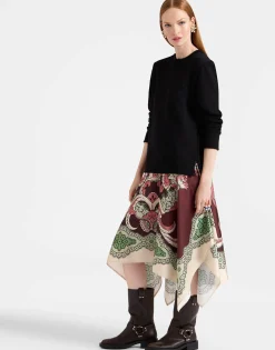 Sporty Foulard DressPortal Placée Brown in Heavy Jersey