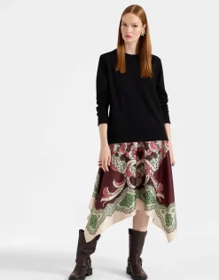 Sporty Foulard DressPortal Placée Brown in Heavy Jersey
