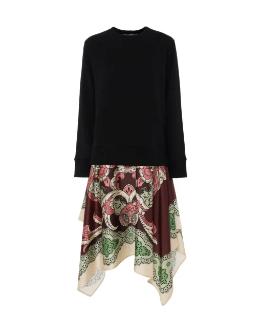 Sporty Foulard DressPortal Placée Brown in Heavy Jersey