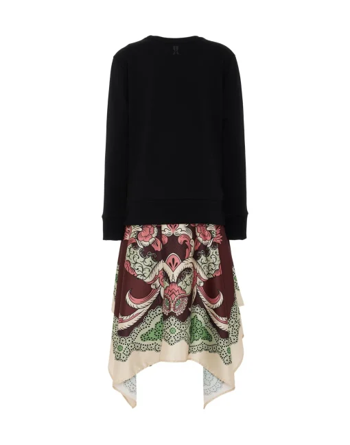 Sporty Foulard DressPortal Placée Brown in Heavy Jersey