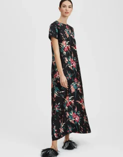 Swing DressBreezy Black in Silk Twill