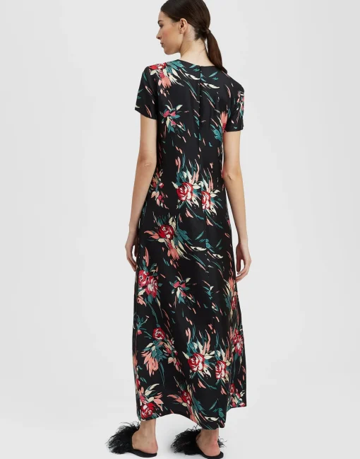 Swing DressBreezy Black in Silk Twill
