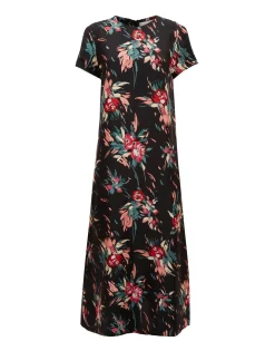 Swing DressBreezy Black in Silk Twill