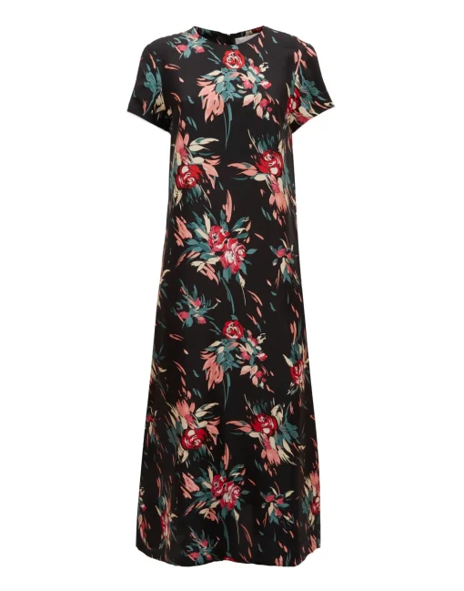 Swing DressBreezy Black in Silk Twill
