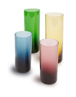Tumbler Glass Set of 4Misty Rainbow Mix in Glass