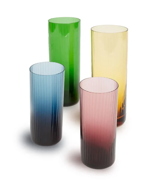 Tumbler Glass Set of 4Misty Rainbow Mix in Glass