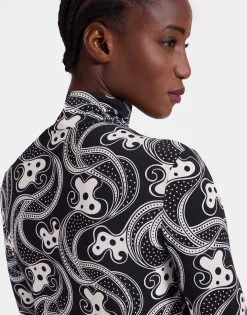 TurtleneckAperol Black & White in Skinny Jersey