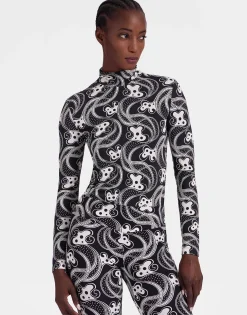 TurtleneckAperol Black & White in Skinny Jersey