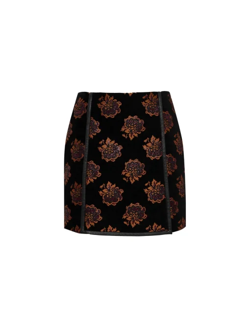 Twiggy SkirtRosette Black in Jacquard