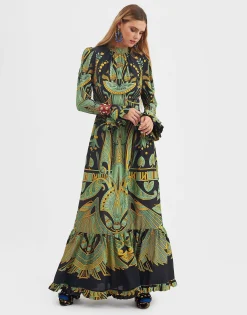 Visconti DressThe Nile Placée Black in Sablé