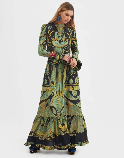 Visconti DressThe Nile Placée Black in Sablé