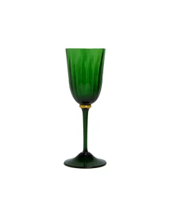 Wine Glasses Set Of 2Green in Murano Glass